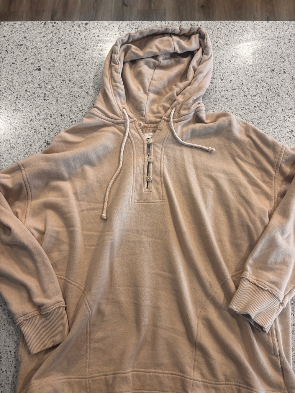 aerie Women's Henley Hoodie - Light Taupe (s)